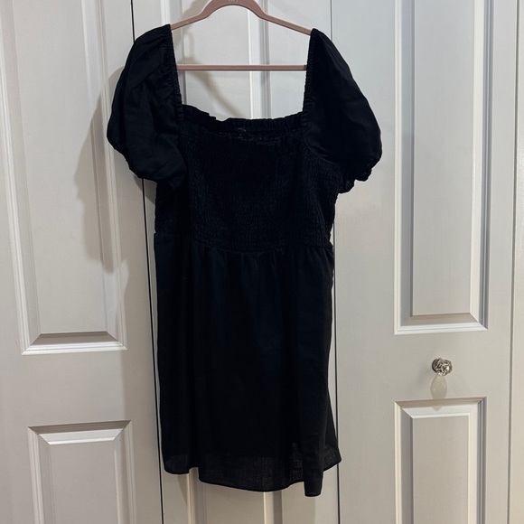 NWOT J. Crew Puff Sleeved Linen Mini Dress Plus Size 2X - Picture 3 of 12